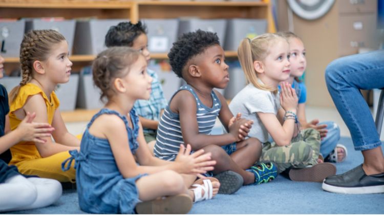 kids listening to teacher