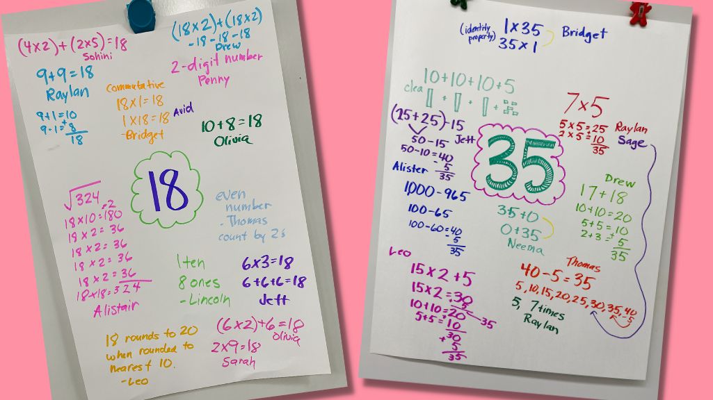 Number of the day math talk poster